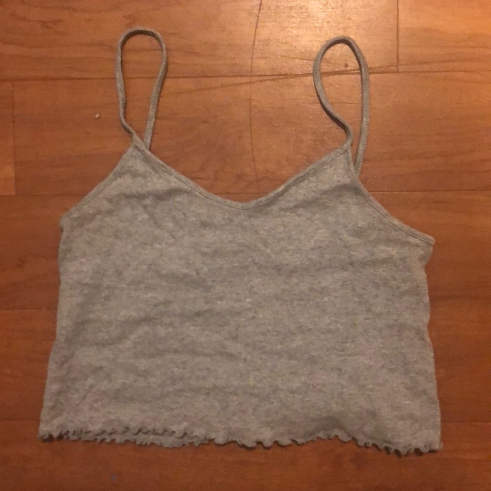 urban outfitters grey crop top tank top